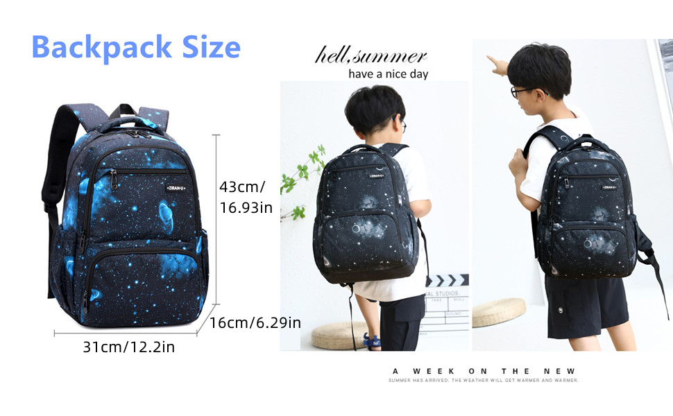 Kids Backpack for Boys Girls Nylon Elementary School Bags Durable