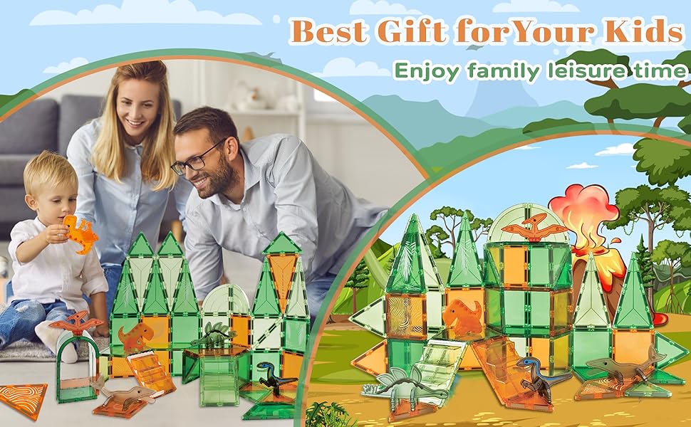 Tiles Dinosaurs Toys Building