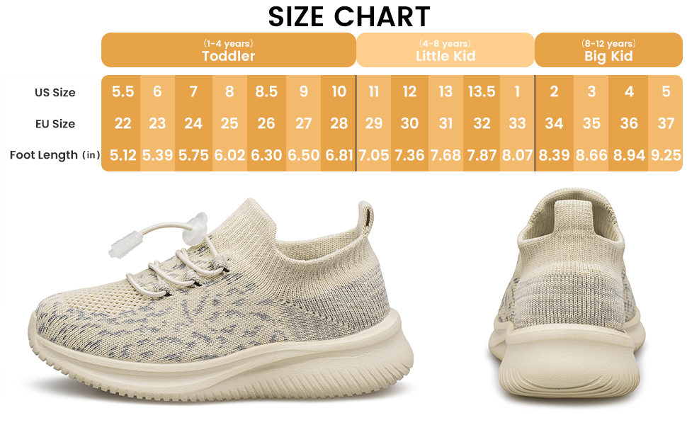Kids shoes size