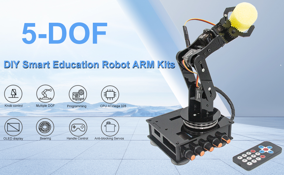 Amazon.com: Robot Kit, Robot Arm Kits for Arduino Coding, Smart Robotic ...