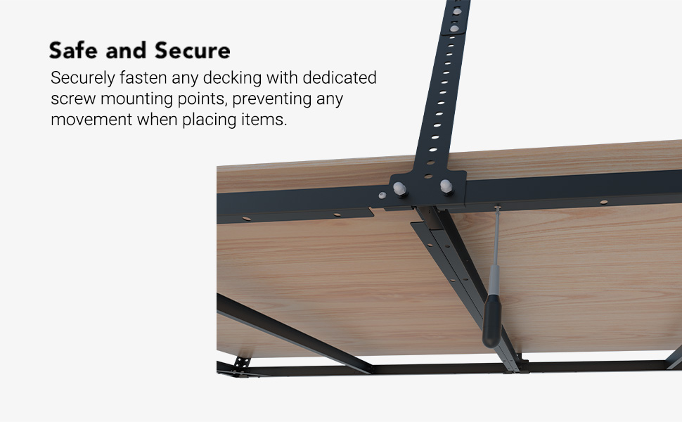 FLEXIMOUNTS 4x8 Overhead Garage Storage Rack without Decking,Garage