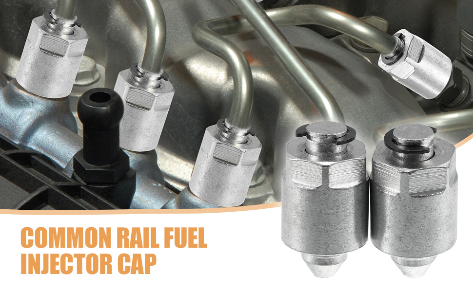 X AUTOHAUX 2pcs 18mm Common Rail Fuel Injector Cap Block