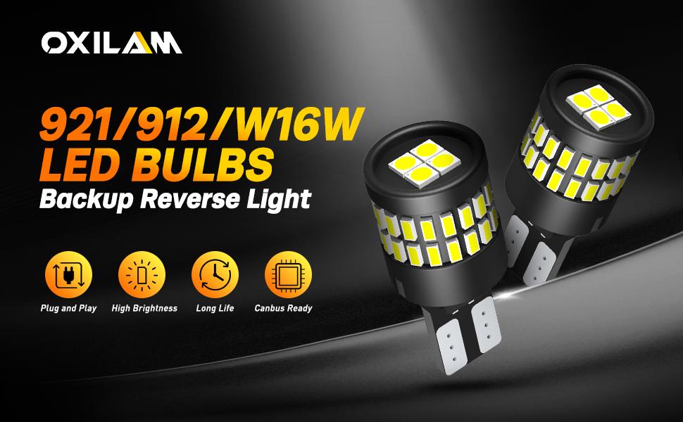 OXILAM 912 921 LED Bulbs for Reverse Lights, 300 Higher