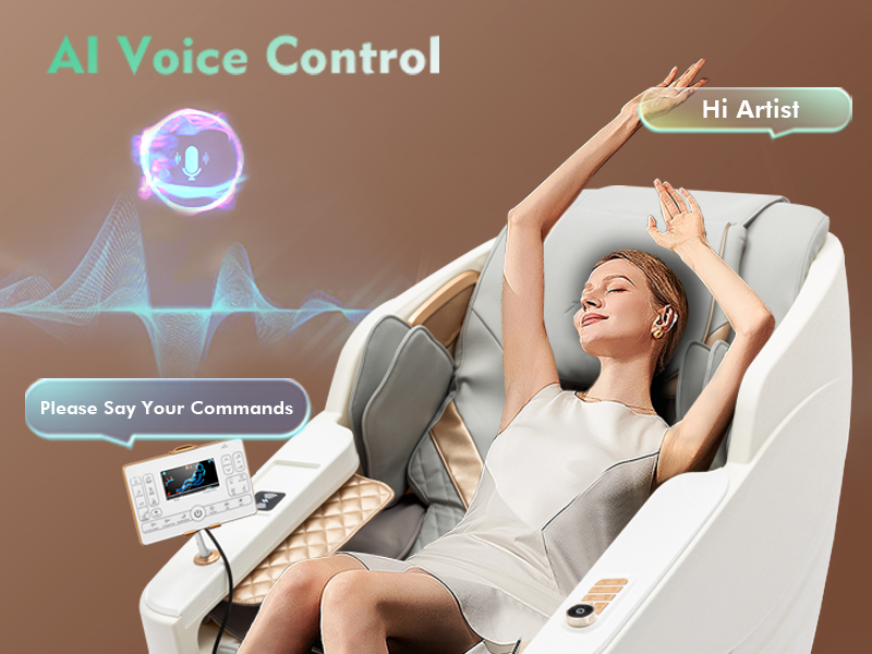 Full Body SL Track Zero Gravity Massage Chair ReclinerBluetooth Foot Roller AI Voice Control