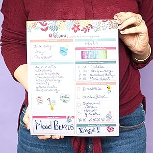 8.5" x 11" DAILY PLANNING SYSTEM PAD, FLORAL DOTS