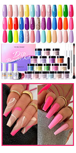 dip powder summer colors