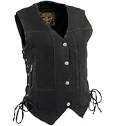 トップス cutrate LEATHER COMBINATION DENIM VEST Amazon.com: Milwaukee Leather MDM3000 Men's 'Brute