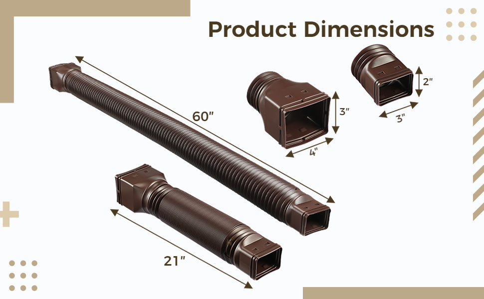 Homaisson Gutter Downspout Extensions, 2 Pack 2160