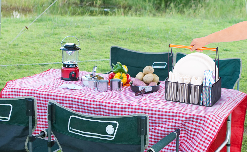 NACIMAX Silverware Caddy with Handle, Silverware Caddy