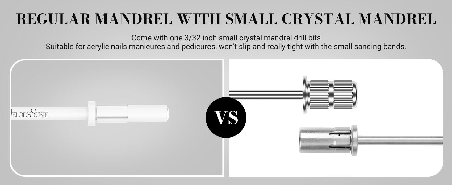 MelodySusie 50 Pcs Nail Drill Bits Small Sanding Bands with