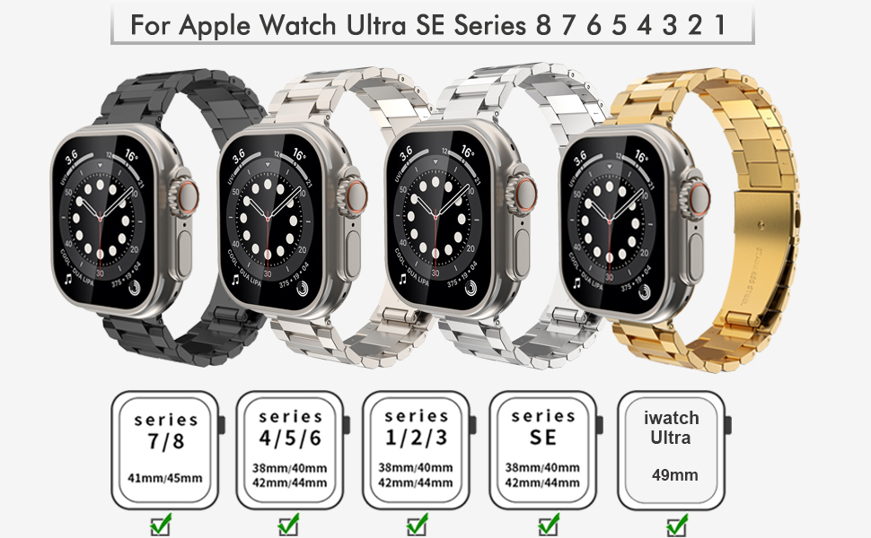 stainless steel apple watch band