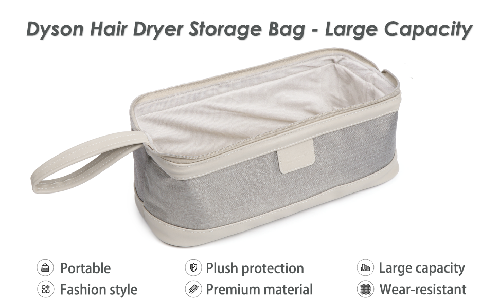 Kyrio Hair Dryer Universal Zipper Storage Bag Compatible with Dyson Supersonic Hair Dryer Dyson
