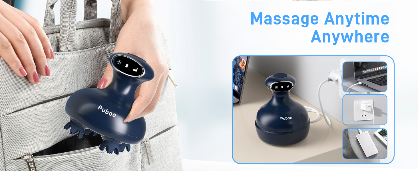 Puboo Electric Scalp Massager for Hair Growth, Electric