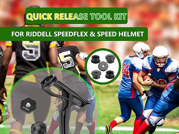 Riddell Speed FLEX Football Helmet Quick Release Facemask Hardware Bolts Kit