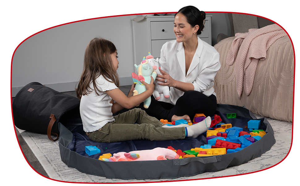 Toy Storage Basket and Playmat Large Toy Blanket Storage