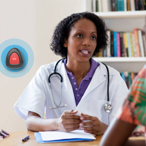 Emergency button pager for doctor's help