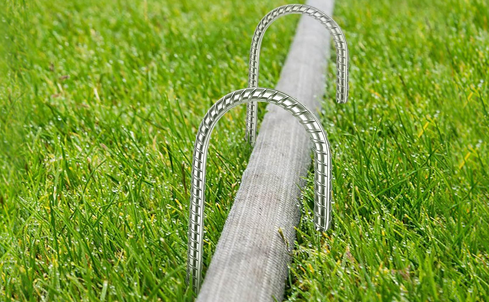 GROWNEER 6 Pcs 16 Inches Rebar Stakes Heavy Duty Garden