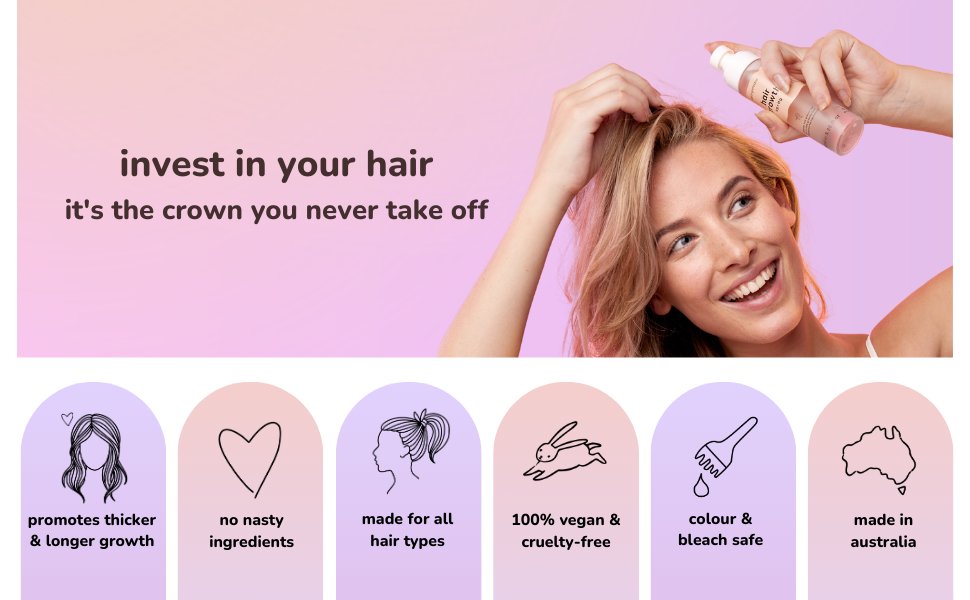 Hair Growth Spray 100ml, Promotes Thicker & Longer Growth, No Nasty Ingredients, 100