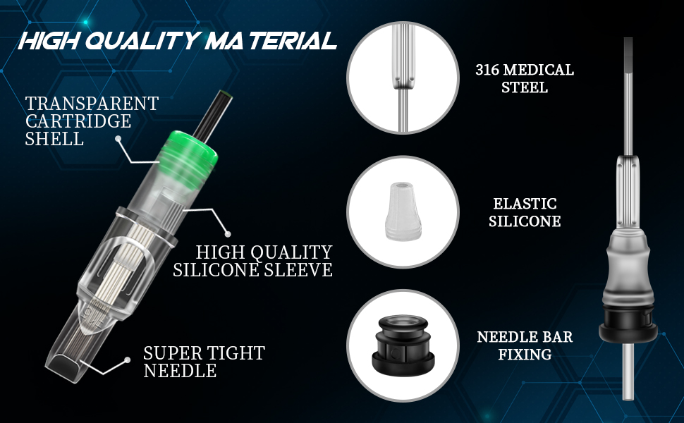 WZPB Tattoo Cartridge Needles 20Pcs Single Tattoo Needles