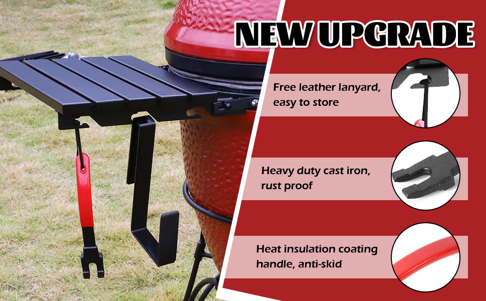 KAMaster Cast Iron Grill Grate Lifter,Grid Lifter Gripper
