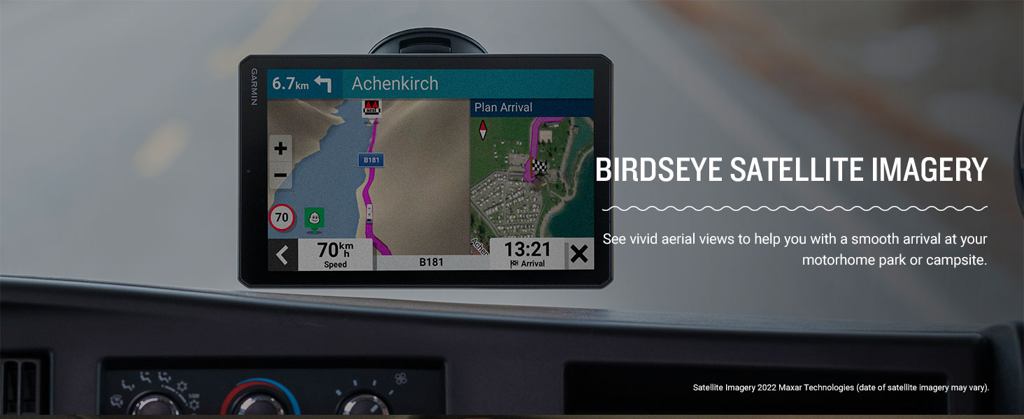 Garmin CamperCam 795 MTD Caravan/Motorhome GPS Sat Nav, Built in Dash