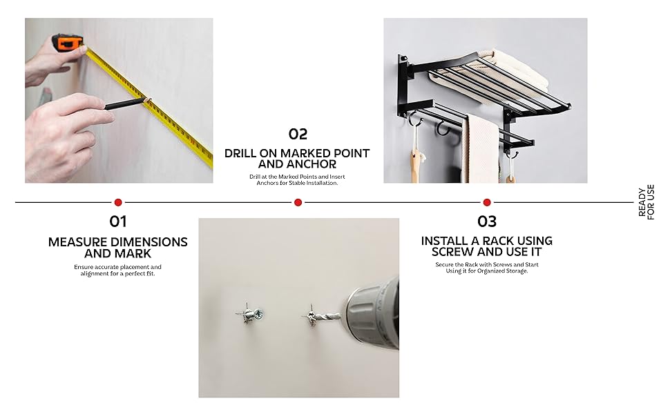 rack for bathroom storage