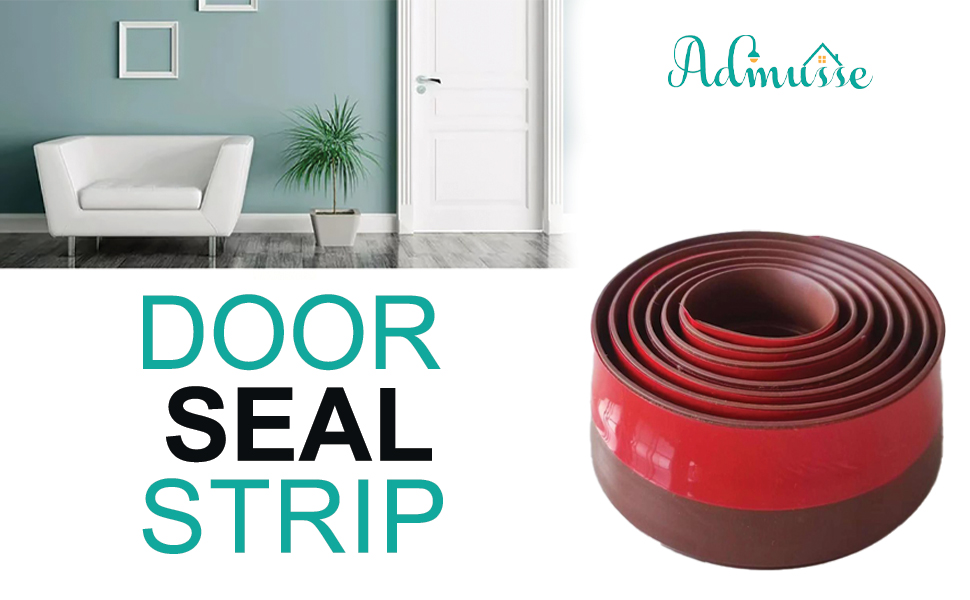 Admusse Door Seal Strip Weather Stripping Self adhesive under Door Seal