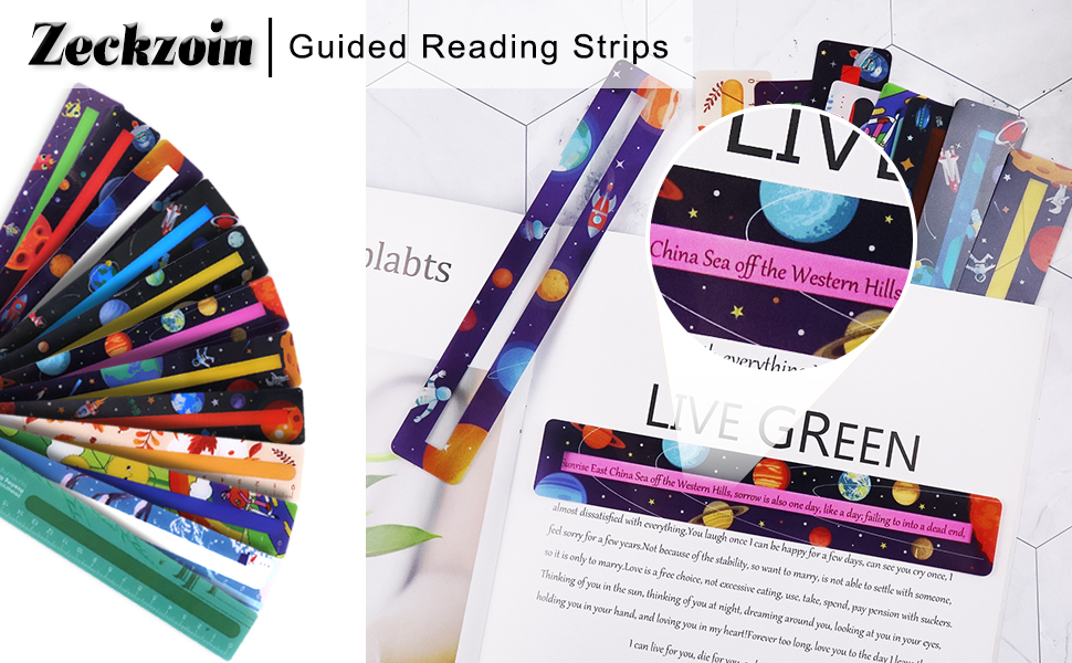 Guided Reading Strips, Highlight Strips Colored Reading