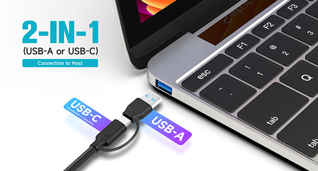 USB-A and USB-C adapter
