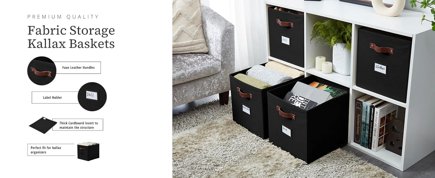 Storage Basket 13x15x13 Cube Storage Bin, Linen Closet