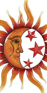 outdoor sun moon wall art