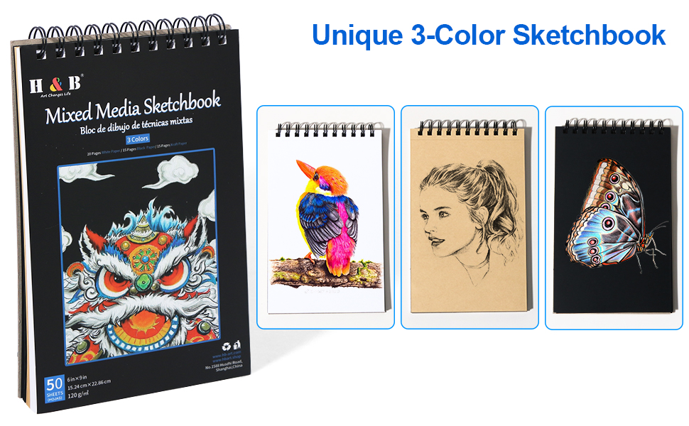 H & B 80Pack Drawing and Art Supplies Kit Colored