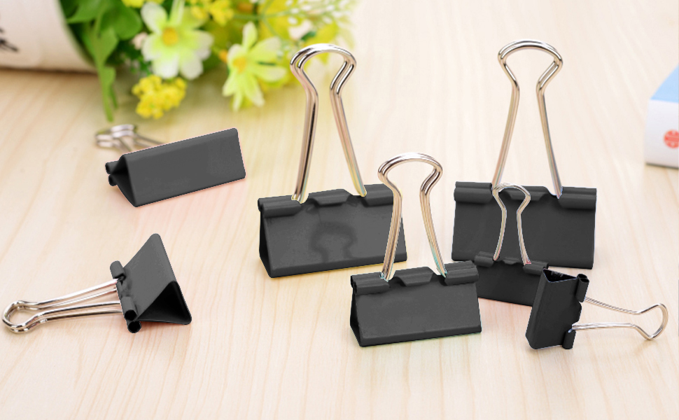 Binder Clips, Small Binder Clips, 72Pack, 1inch, Black