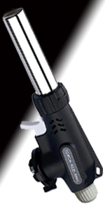 トーチバーナー ガスバーナー 逆さ使用可能 パワートーチ ガストーチ 料理用 900℃～1300℃ 火力調節 炙り調理 お菓子作り 炭火起こし 溶接 キャンプ 小型 ブラック