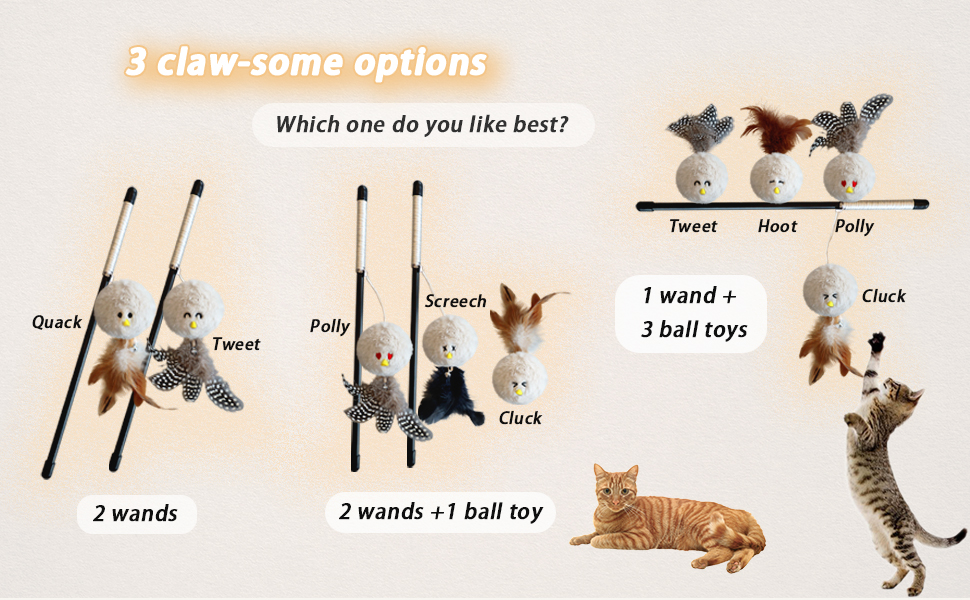 Cat Wand Feather Toys Catnip Teething Toy for Bored Kitten