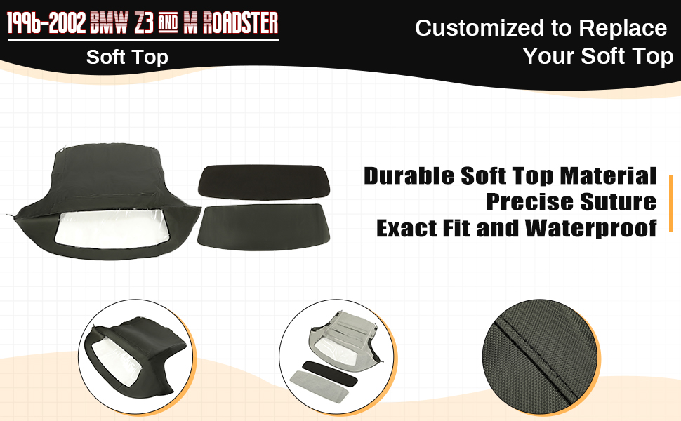 Amazon.com: Kojem Convertible Soft Top Roof Cover Compatible