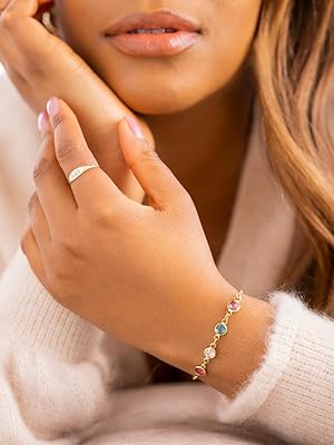Champagne Gold Create Your Own Birthstone Bracelet