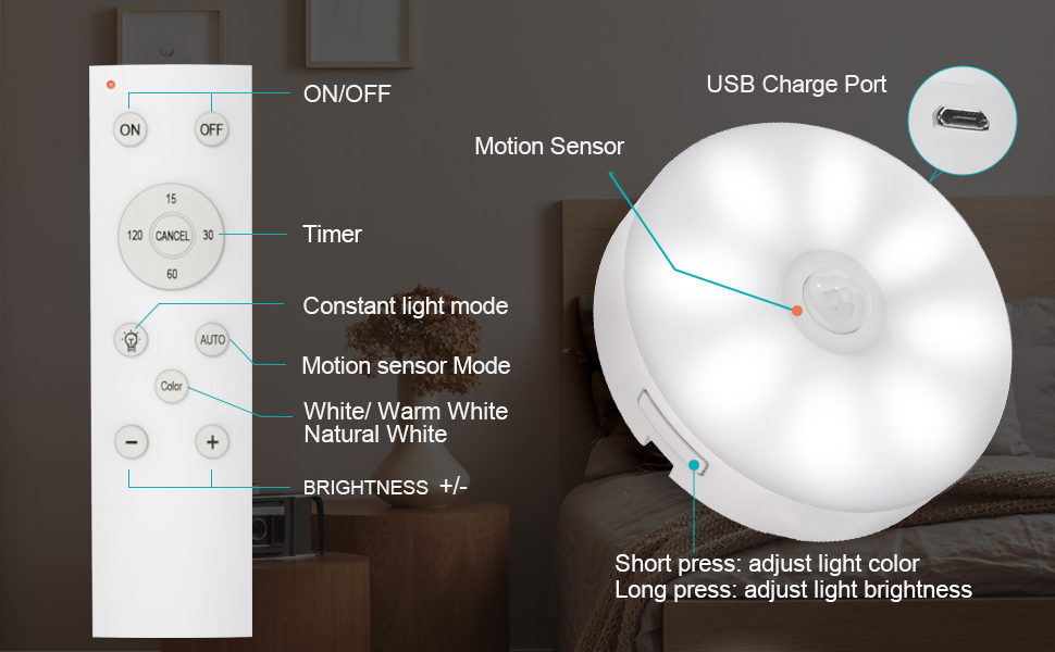 Uizyfit Under Lights Motion Sensor66LED Closet Lights and