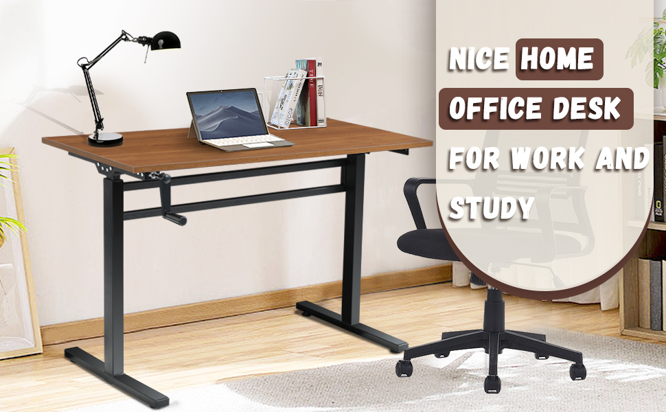 ERGO COMFY Manual Height Adjustable Standing Desk, 48 x 24