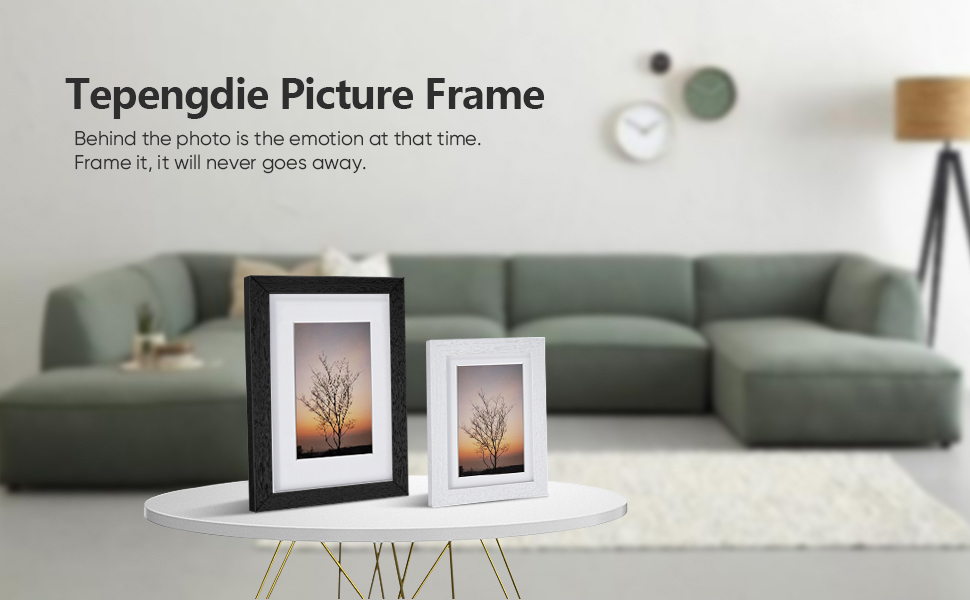 A4 Photo Frame With Mount Picture Frame Set of 3 Black Photo Frame With