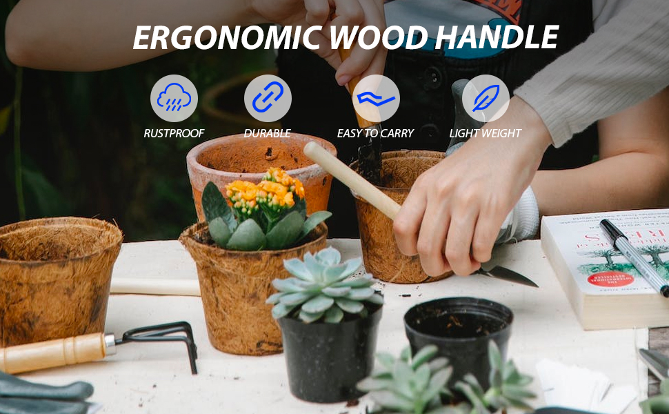 ergonomic wood handle