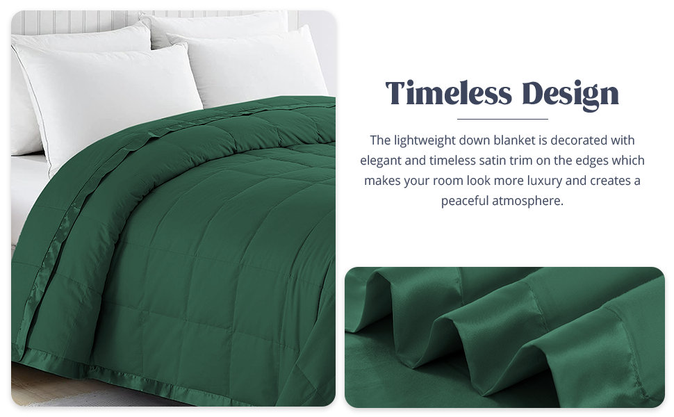 puredown® Blankets King Size Soft Lightweight Down Blanket for All Seasons, Cozy
