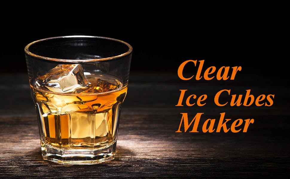 Clear Ice Cube Maker Tray 21PCS Large Ice Cubes Silicone