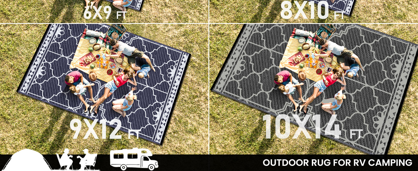 outdoor rug with lights