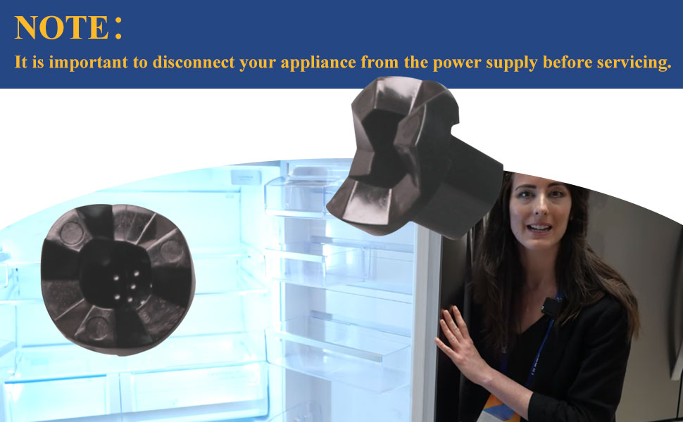 2 Pcs 240328203 Refrigerator Door Hinge Bushing Bearing Closing Cam, Replacement for Frigidaire Electrolux Refrigerator Parts, Fit for The Bottom Door, Replaces Part # AP3757897,1056737, PS976452 10 A1.2HSJL01.L详情5