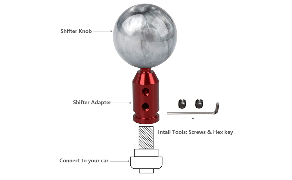 non threaded shift knob adapter