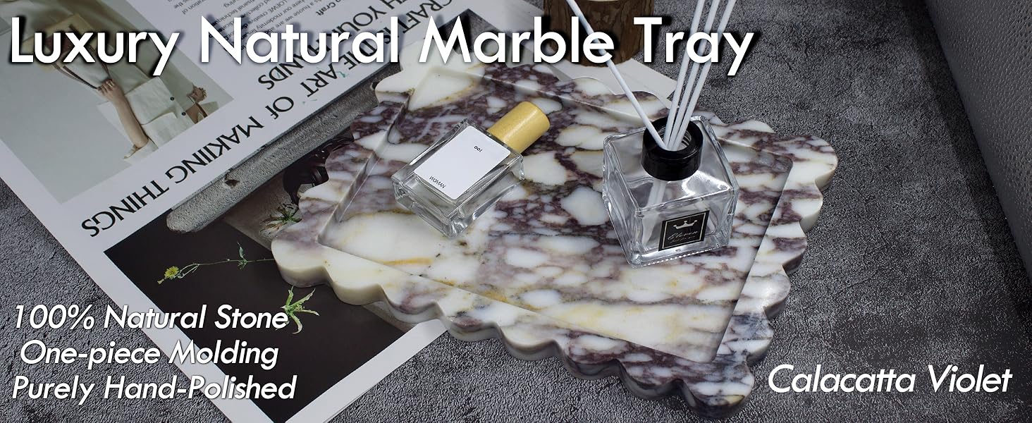 100% luxury natural marble tray