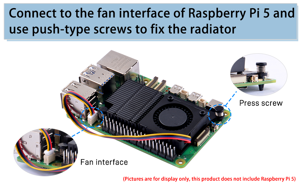 Argon THRML Active Cooler With 30mm PWM blower fan for Raspberry Pi 5 ...
