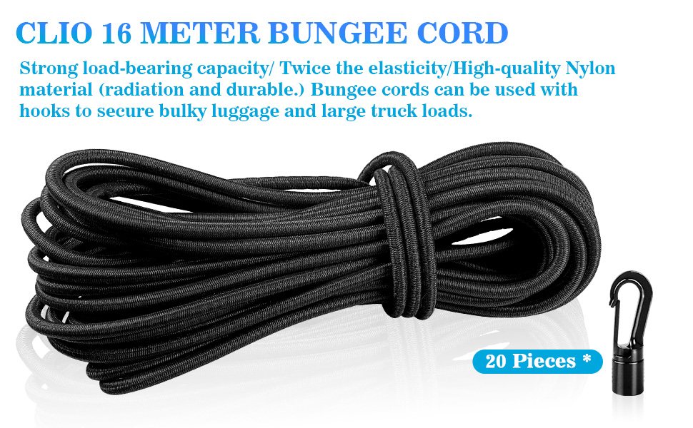 1/4" Elastic Bungee Cord Kayak Stretch String Shock Cords Rope with