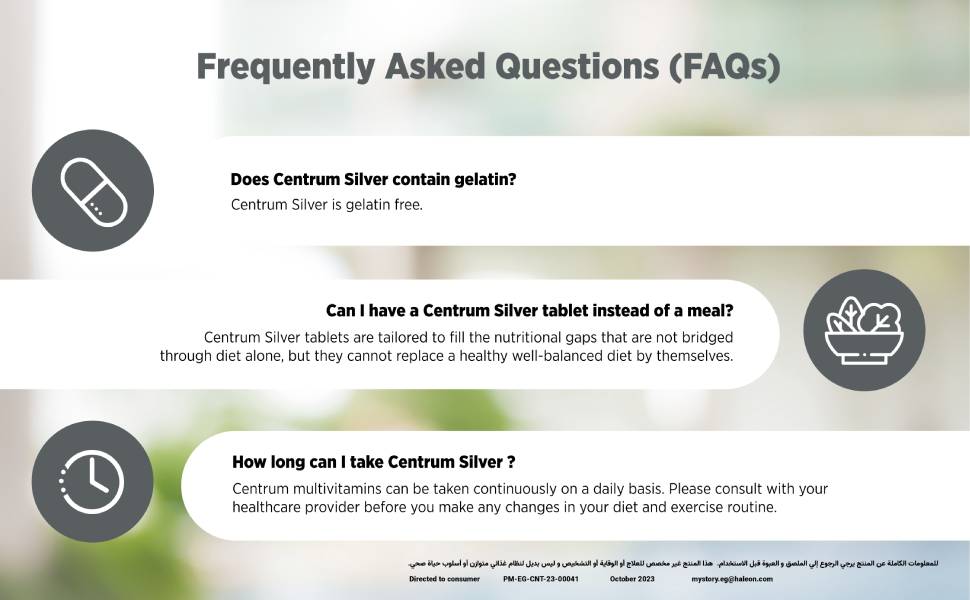 Centrum Silver with Lutein Multivitamin, Multimineral Supplements, for